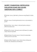 SHOPIFY FOUNDATIONS CERTIFICATION EVALUATION EXAMS 2026 SOLVED QUESTIONS 100&percnt; CORRECT