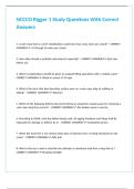 NCCCO Rigger 1 Study Questions With Correct Answers 