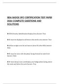 SIDA BADGE SFO CERTIFICATION TEST PAPER 2026 COMPLETE QUESTIONS AND SOLUTIONS