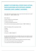 BARNEY FLETCHER REAL ESTATE EXAM ACTUAL EXAM QUESTIONS WITH DETAILED VERIFIED ANSWERS &lpar;100- CORRECT ANSWERS&rpar; 