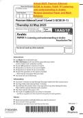 Actual 2025 Pearson Edexcel GCSE In Arabic 1AA0&sol; 1F Listening and understanding in Arabic Merged Question Paper and Mark Scheme