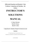 Instructor&rsquo;s Solutions Manual &mdash; Elementary Differential Equations with Boundary Value Problems &lpar;Classic Version&rpar;&comma; 6th Edition &mdash; C&period; Henry Edwards&comma; David E&period; Penney&comma; David T&period; Calvis