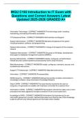 WGU C182 Introduction to IT Exam with Questions and Correct Answers Latest Updated 2025-2026 GRADED A&plus;