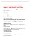 GASTROENTEROLOGY (MRCP PART 1) PASSMED Exam Questions and answers 
