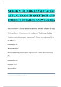 NUR 242 MED SURG EXAM 3 LATEST ACTUAL EXAM 180 QUESTIONS AND CORRECT DETAILED ANSWERS 2026