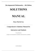 Solutions Manual for Developmental Mathematics 4th Edition by Elayn Martin-Gay&comma; All Chapters 1-16