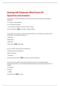 Hearing Aid Dispenser Mock Exam &num;3  Questions and answers 