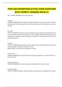 FDNY G60 DEFINITIONS ACTUAL EXAM QUESTIONS WITH CORRECT ANSWERS RATED