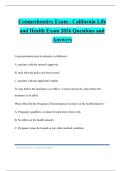 Comprehensive Exam - California Life and Health Exam 2026 Questions and Answers