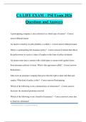 CA LIFE EXAM &ndash; PSI Exam 2026 Questions and Answers