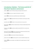 Introduction&colon; Statistics - The Science and Art of  Data Exam Questions and answers 