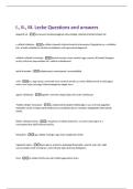 I&period;&comma; II&period;&comma; III&period; Lecke Questions and answers 