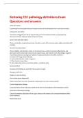 Kettering CSE pathology definitions Exam  Questions and answers 