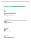 Key Drug Guy Exam Questions and answers 
