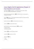 Linear Algebra And Its Applications &lpar;Chapter 1&rpar;  Exam Questions and answers 