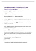 Linear Algebra and its Applications Exam  Questions and answers 