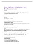 Linear Algebra and its Applications Exam  Questions and answers 