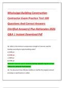 Mississippi Building Construction  Contractor Exam Practice Test 100  Questions And Correct Answers  &lpar;Verified Answers&rpar; Plus Rationales 2026  Q&A &vert; Instant Download Pdf