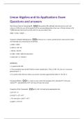 Linear Algebra and its Applications Exam  Questions and answers 
