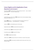 Linear Algebra and its Applications Exam  Questions and answers 