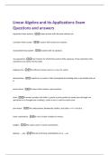 Linear Algebra and its Applications Exam  Questions and answers 