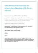 Army Aeromedical Knowledge for Aviators Exam Questions With Correct Answers 
