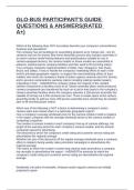 GLO-BUS PARTICIPANT'S GUIDE QUESTIONS & ANSWERS&lpar;RATED A&plus;&rpar;