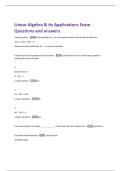 Linear Algebra & its Applications Exam  Questions and answers 