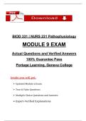 BIOD 331 &vert; NURS 231 Pathophysiology  MODULE 9 EXAM Actual Questions and Verified Answers 100&percnt; Guarantee Pass Portage Learning&comma; Geneva College