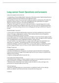 Lung cancer Exam Questions and answers 