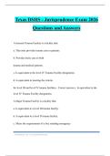 Texas DSHS - Jurisprudence Exam 2026 Questions and Answers
