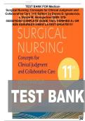 TEST BANK FOR Medical-Surgical Nursing&colon; Concepts for Clinical Judgment and Collaborative Care 11th edition by Donna D&period; Ignatavicius ISBN&colon; 978-0323878265 COMPLETE GUIDE WITH RATIONALES 100&percnt; VERIFIED A&plus; GRADE ASSURED&excl;&excl;&excl;&excl;NEW LATEST UPDATE&excl;&excl;&excl;&excl;&excl;&excl;