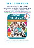 Test Bank for Pediatric Primary Care&colon; Practice Guidelines for Nurses 4th Edition by Beth Richardson ISBN&colon; 9781284149425 Chapter 1-36 &vert; Complete Guide A&plus;