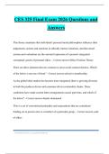 CES 325 Final Exam 2026 Questions and Answers