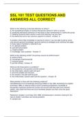 SSL 101 TEST QUESTIONS AND ANSWERS ALL CORRECT 