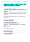 CHAPTER 1 CMPC EXAM STUDY PREP WITH CORRECT SOLUTIONS