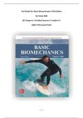 Test Bank &ndash; Basic Biomechanics &lpar;9th Edition&rpar; by Susan Hall &vert; All Chapters &vert; Verified Answers &vert; ISBN 9781266679100