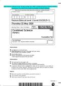 2025 Pearson Edexcel Level 1&sol;Level 2 GCSE &lpar;9&ndash;1&rpar; MAY Combined Science PHYSICS PAPER 3 Foundation Tier QUESTION PAPER And MARK SCHEME MERGED