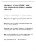 SOCIOLOGY 111 EXAMPREP STUDY GUIDE 2026 QUESTIONS WITH CORRECT ANSWERS GRADED A&plus;