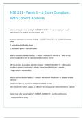 NSE 211 - Week 1 &ndash; 6 Exam Questions With Correct Answers&period;