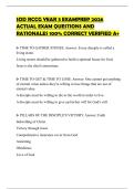 SOD RCCG YEAR 3 EXAMPREP 2026 ACTUAL EXAM QUESTIONS AND RATIONALES 100&percnt; CORRECT VERIFIED A&plus;