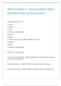 NSE 211 Week 1 &ndash; Documentation Exam Questions With Correct Answers&period;