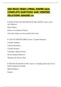 SOD RCCG YEAR 3 FINAL PAPER 2026 COMPLETE QUESTIONS AND VERIFIED SOLUTIONS GRADED A&plus;