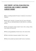 SOD THEORY 1 ACTUAL EXAM 2026 FULL QUESTIONS AND CORRECT ANSWERS ALREADY PASSED