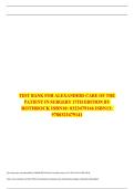 TEST BANK FOR ALEXANDER'S CARE OF THE PATIENT IN SURGERY 17TH EDITION BY ROTHROCK &lpar;ISBN10&colon; 0323479146&rpar;