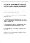 SOD THEORY 1 COMPREHENSIVE EXAM 2026 QUESTIONS AND ANSWERS 100&percnt; CORRECT
