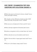 SOD THEORY 1 EXAMINATION TEST 2026 QUESTIONS WITH SOLUTIONS GRADED A&plus;