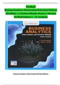 Test Bank Business Analytics Data Analysis and Decision Making 6th Edition By S&period; Christian Albright&comma; Wayne L&period; Winston &vert;All Chapters &lpar; 1-20&rpar;