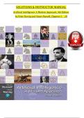 SOLUTIONS & INSTRUCTOR MANUAL Artificial Intelligence&colon; A Modern Approach&comma; 4th Edition by Peter Norvig and Stuart Russell&comma; Chapters 1 &ndash; 28