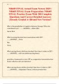   NR605 FINAL Actual Exam Newest 2025 &sol;  NR605 FINAL Exam Preparation &sol;NR605  FINAL Practice Exam With 300 Complete  Questions And Correct Detailed Answers  &vert;Already Graded A&plus;&vert;Brand New Version&excl;&excl; 